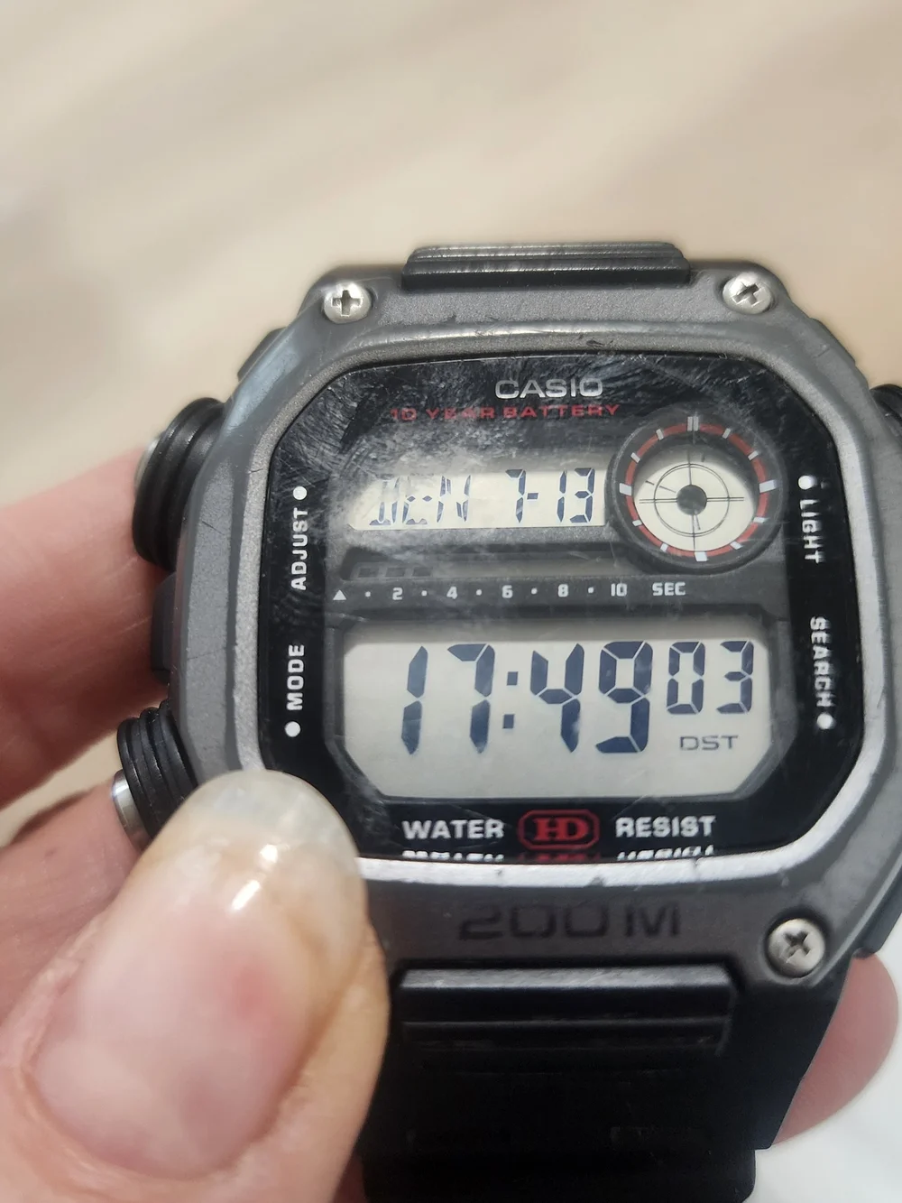 Casio  DW-291H-1AV Digital Quartz  200m Water Resistant, Alarm, Date Watch Used